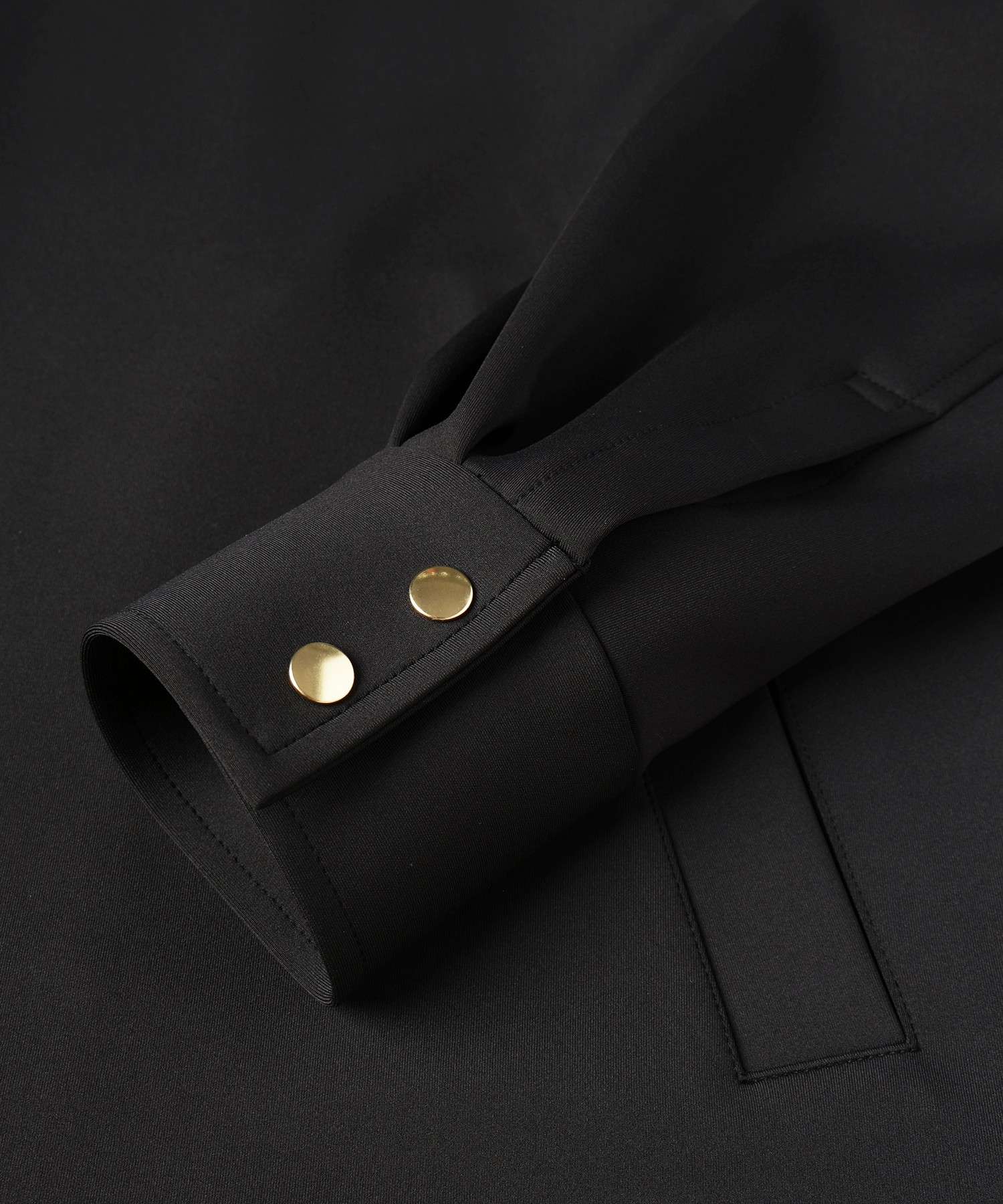 Double Cloth Collarless Dot Button Jacket