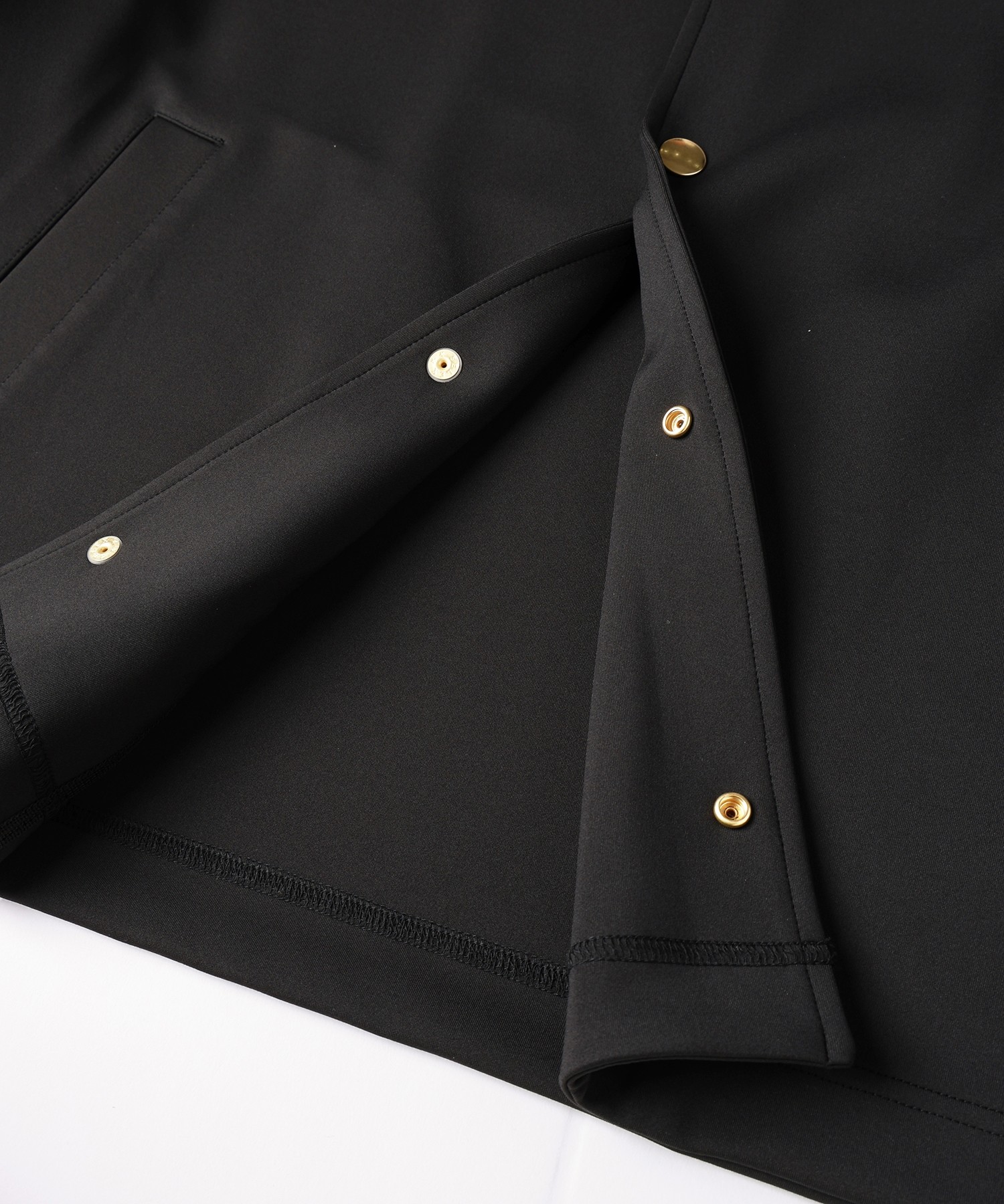 Double Cloth Collarless Dot Button Jacket