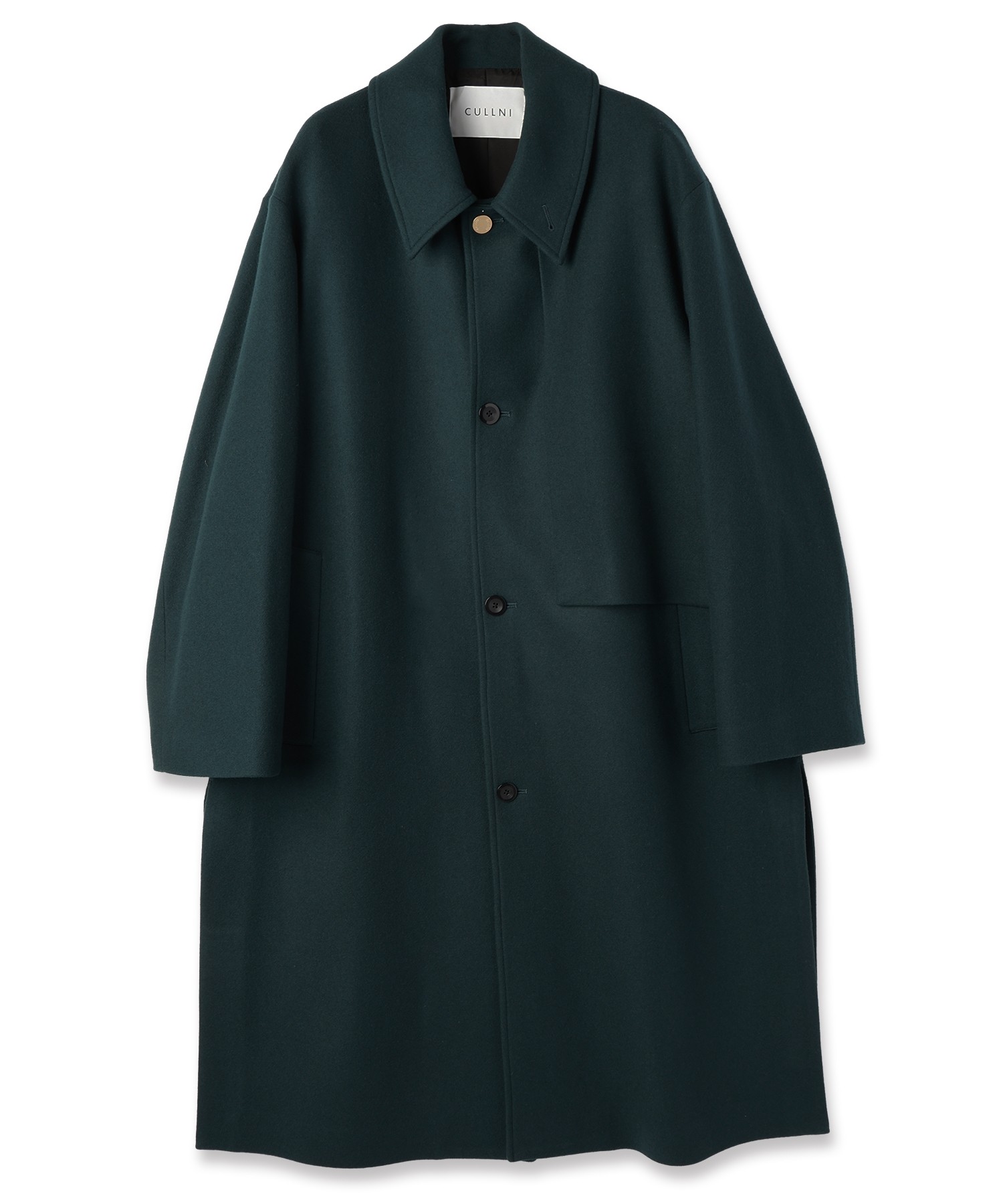 Lamb Wool Melton Layerd Long Coat