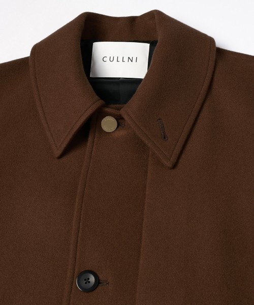 Lamb Wool Melton Layerd Long Coat