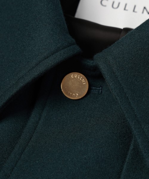 Lamb Wool Melton Layerd Long Coat