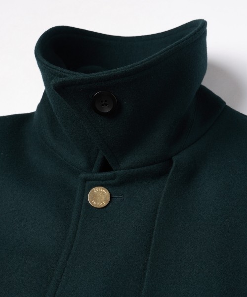 Lamb Wool Melton Layerd Long Coat