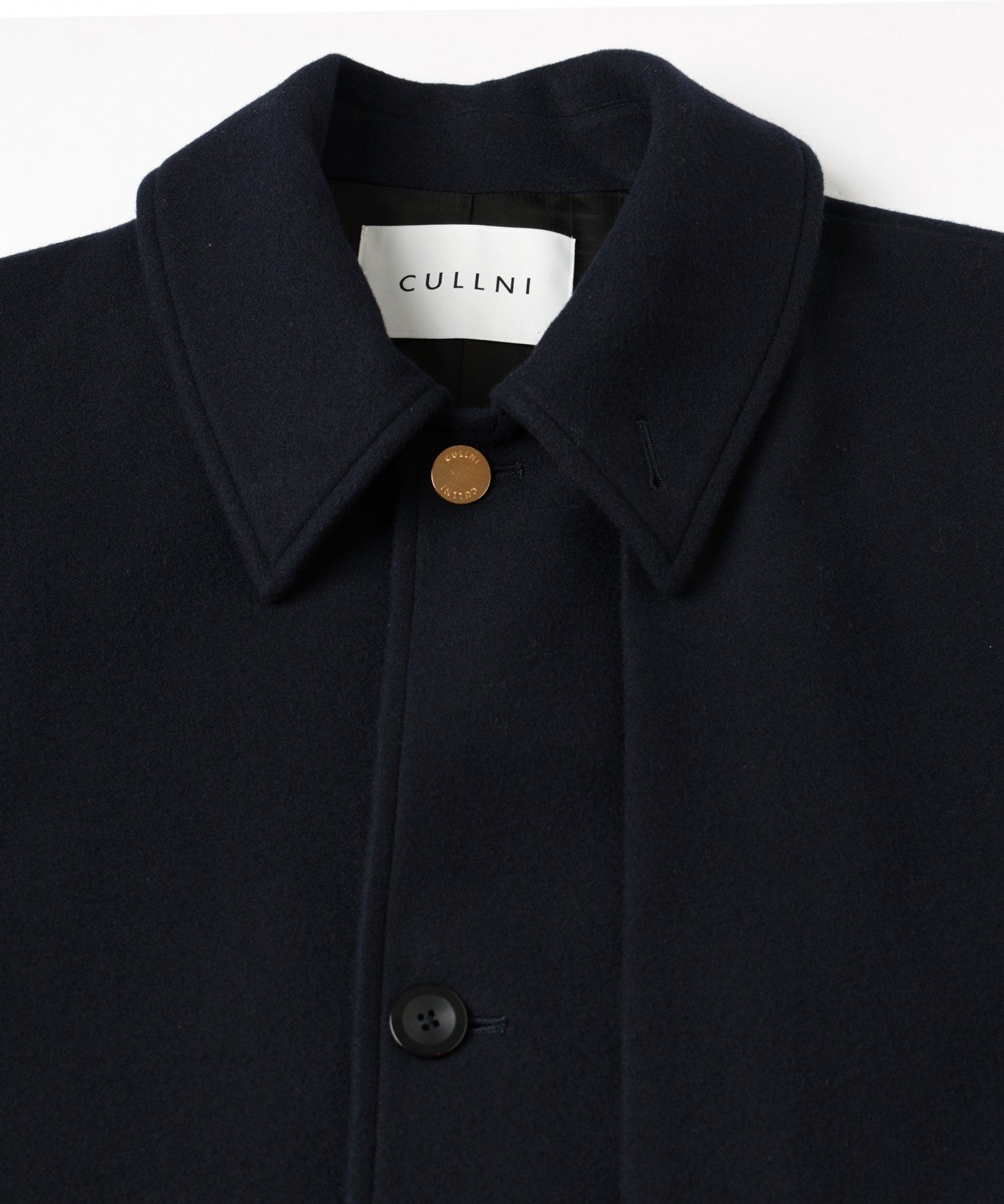 Lamb Wool Melton Layerd Long Coat