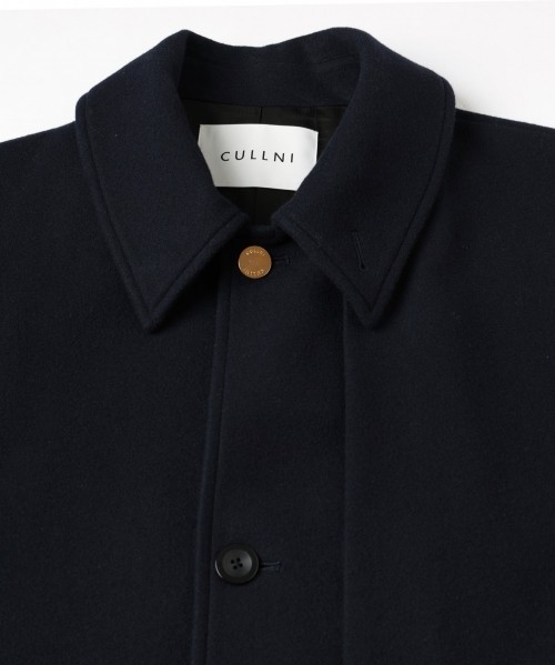 Lamb Wool Melton Layerd Long Coat