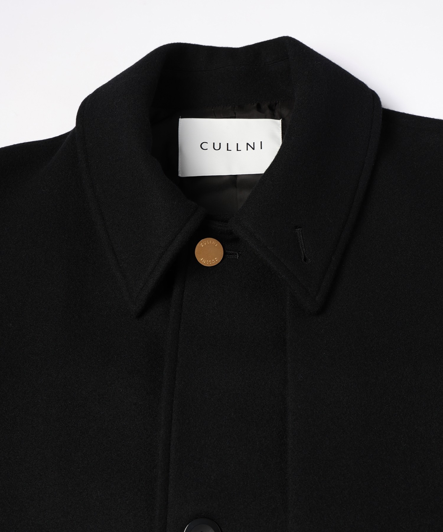 Lamb Wool Melton Layerd Long Coat