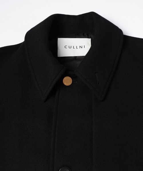 Lamb Wool Melton Layerd Long Coat