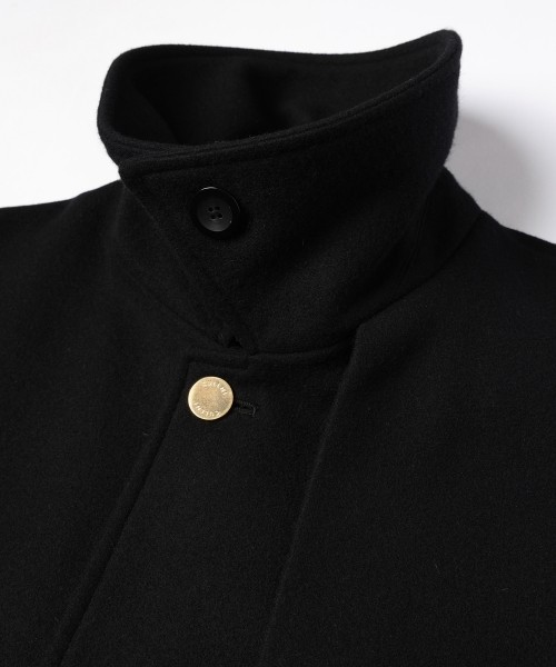 Lamb Wool Melton Layerd Long Coat