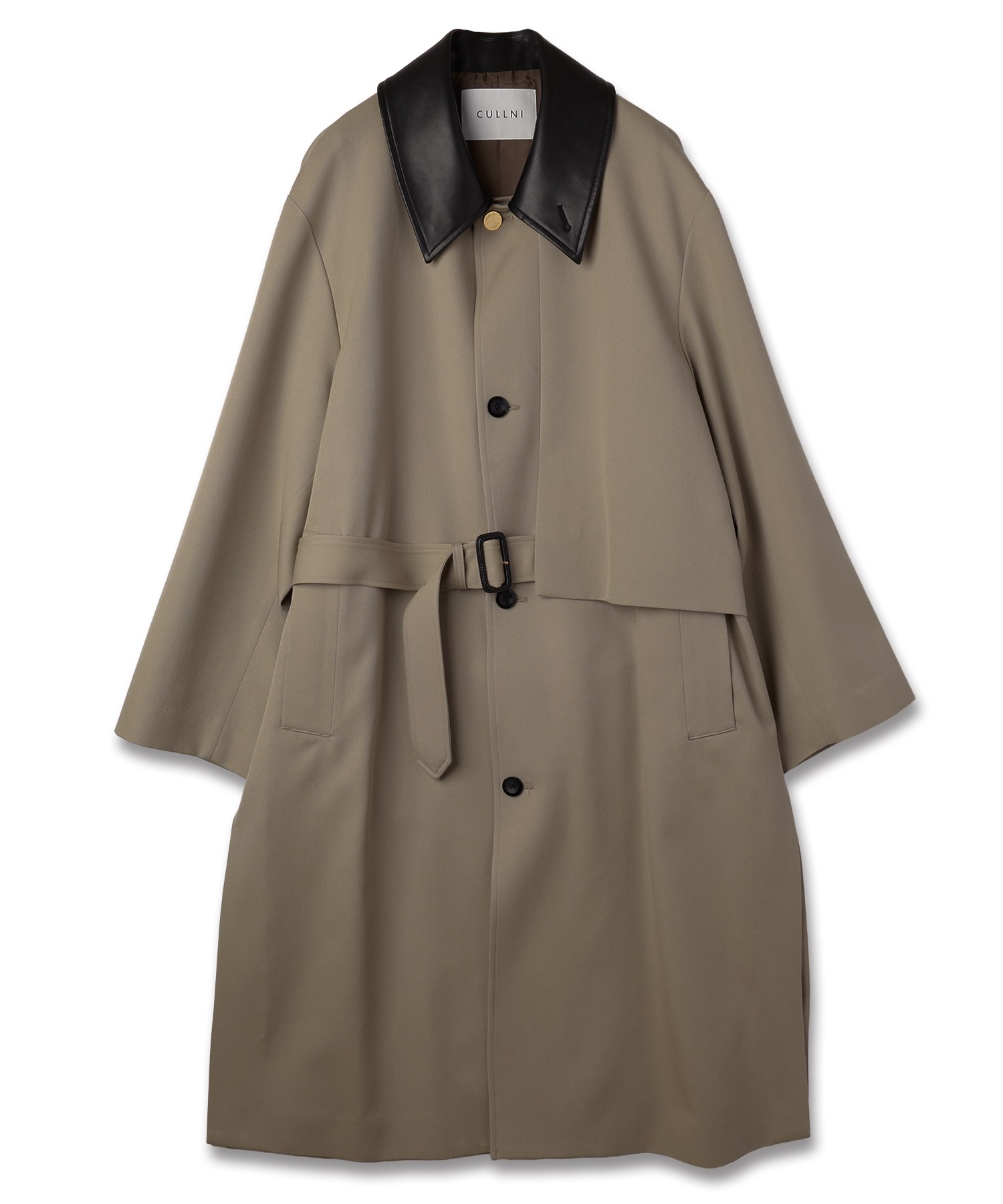CULLNI ONLINE STORE / Wool Gabardine Layerd Long Coat