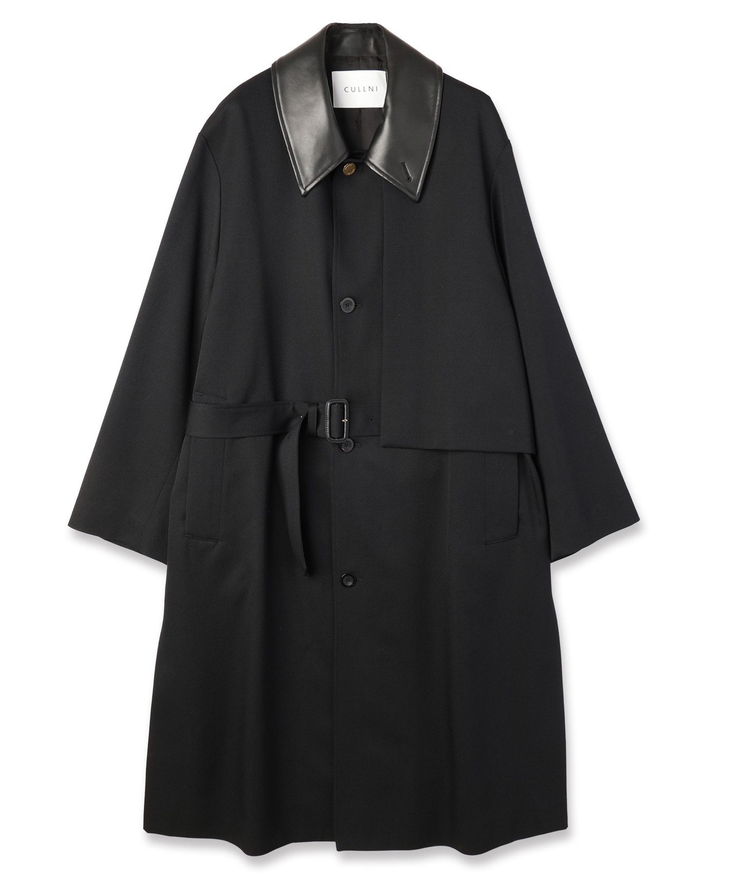 Cornier WOOL GABARDINE PULLOVER Sサイズ Super130's RESISTED YARN DYED WOOL GABARDINE PULLOVER｜BLACK