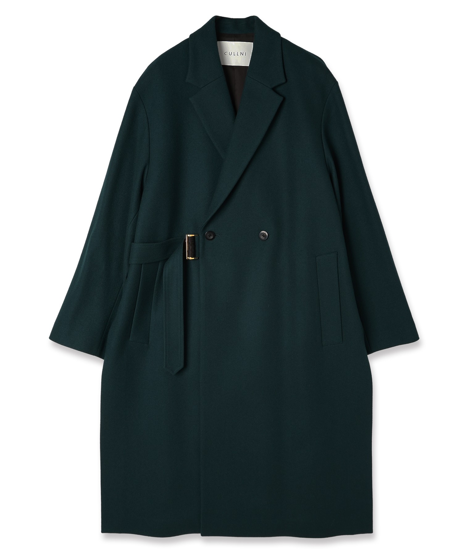 Lamb Wool Melton Tie Locken Long Chester Coat