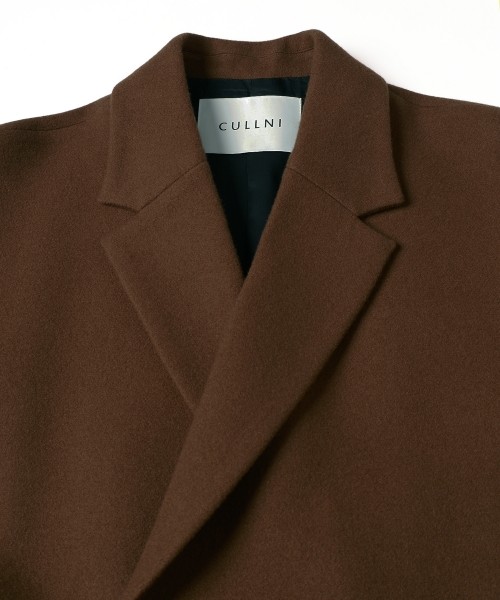 Lamb Wool Melton Tie Locken Long Chester Coat