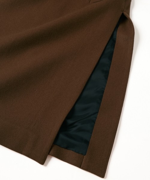 Lamb Wool Melton Tie Locken Long Chester Coat