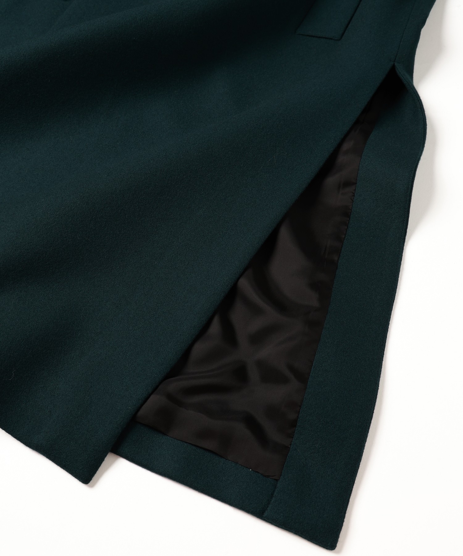 Lamb Wool Melton Tie Locken Long Chester Coat