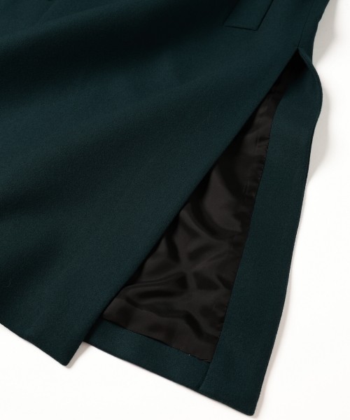 Lamb Wool Melton Tie Locken Long Chester Coat