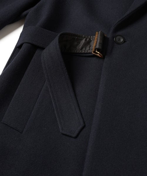 Lamb Wool Melton Tie Locken Long Chester Coat