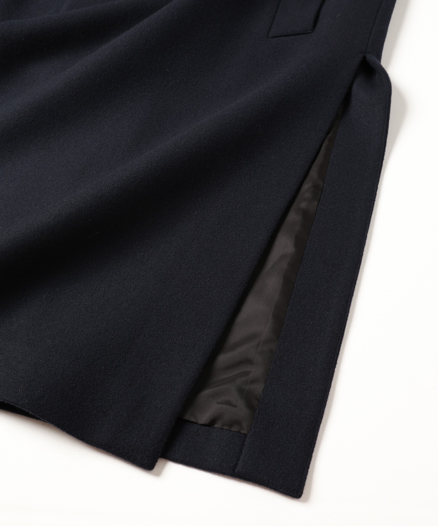 Lamb Wool Melton Tie Locken Long Chester Coat