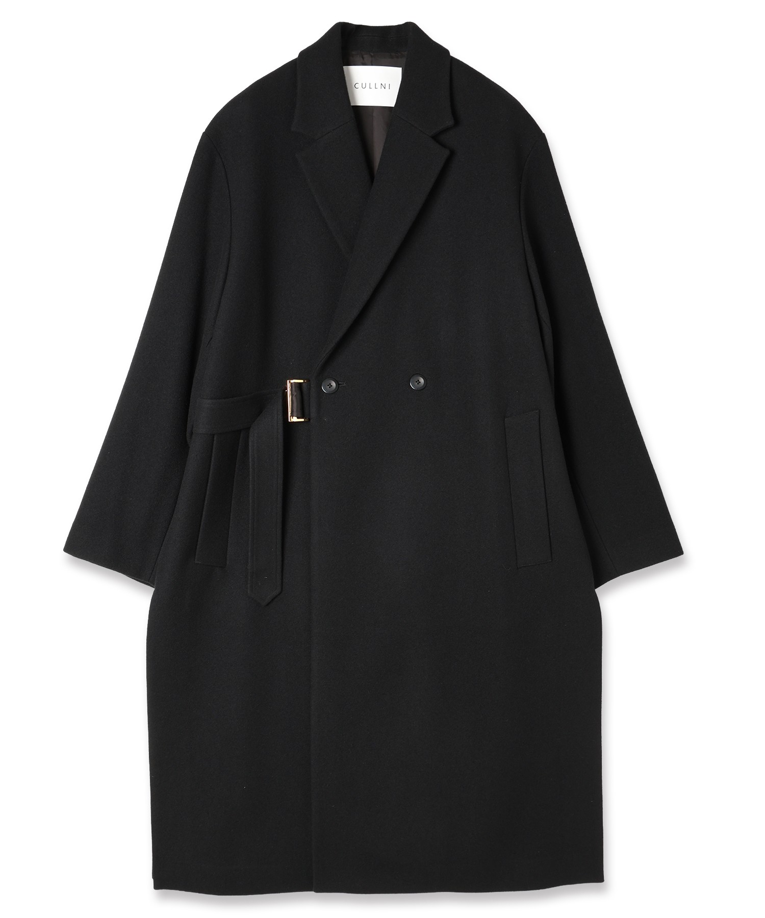 Lamb Wool Melton Tie Locken Long Chester Coat