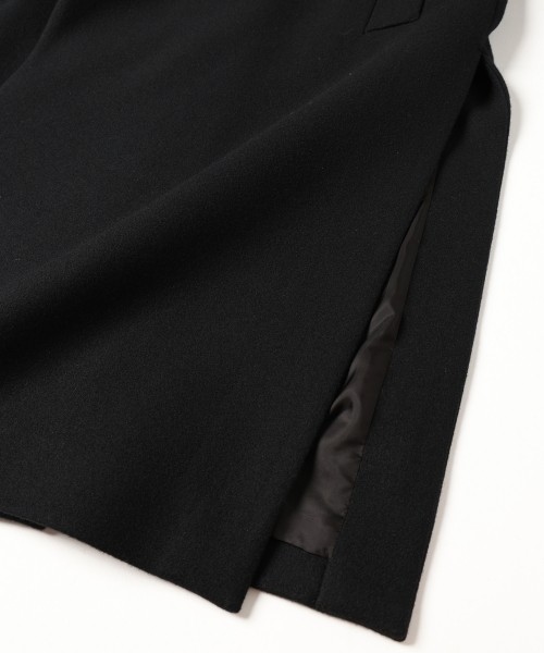 Lamb Wool Melton Tie Locken Long Chester Coat