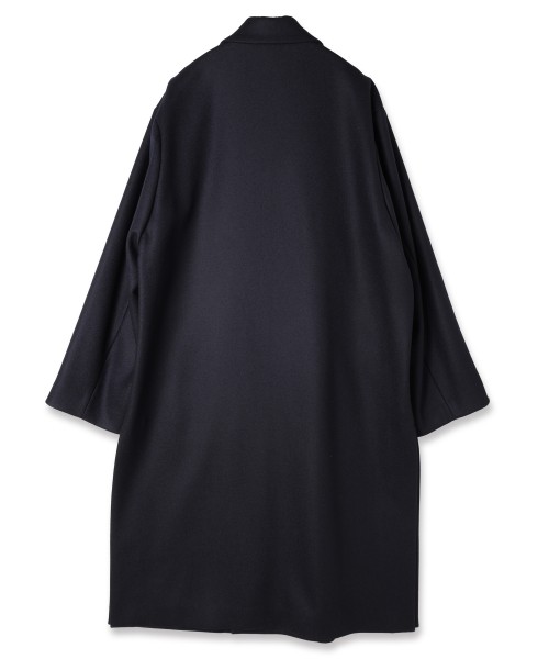 Wool Melton Tie Locken Long Chester Coat