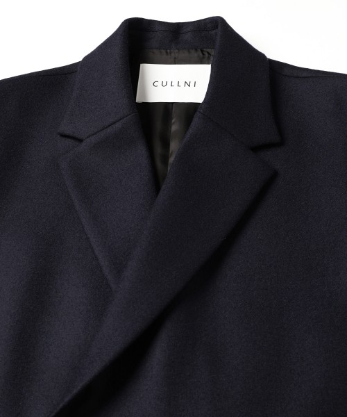 Wool Melton Tie Locken Long Chester Coat