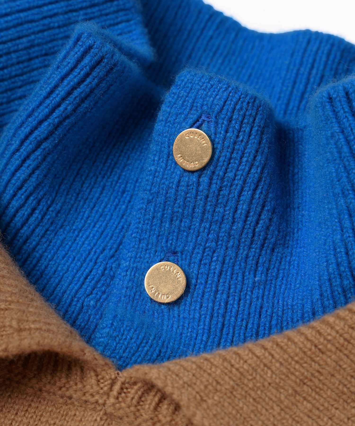 Layerd Rib Double Neck Pullover Knit