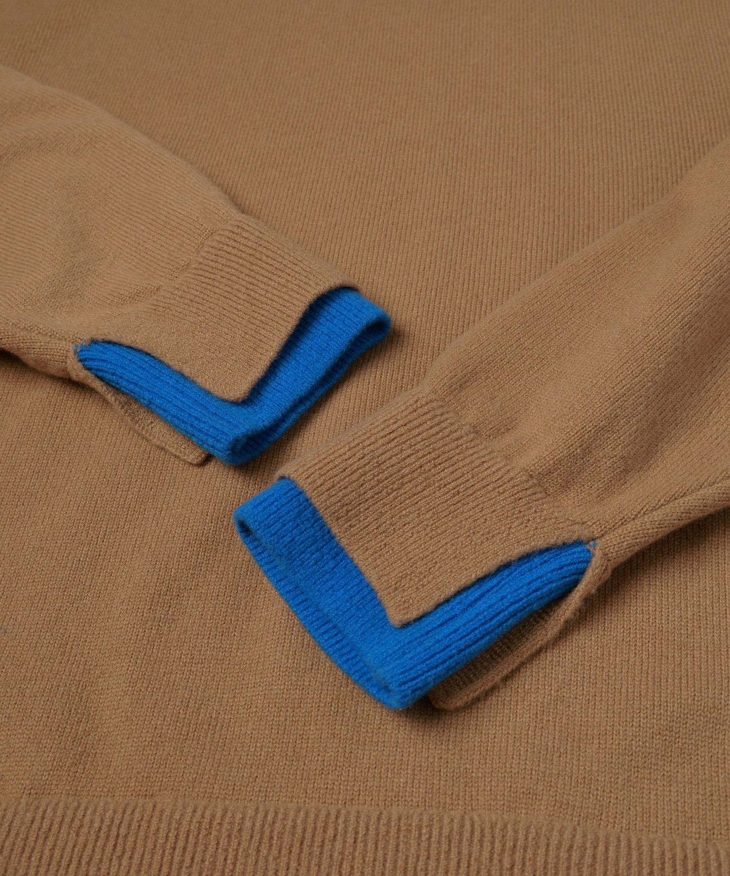 Layerd Rib Double Neck Pullover Knit