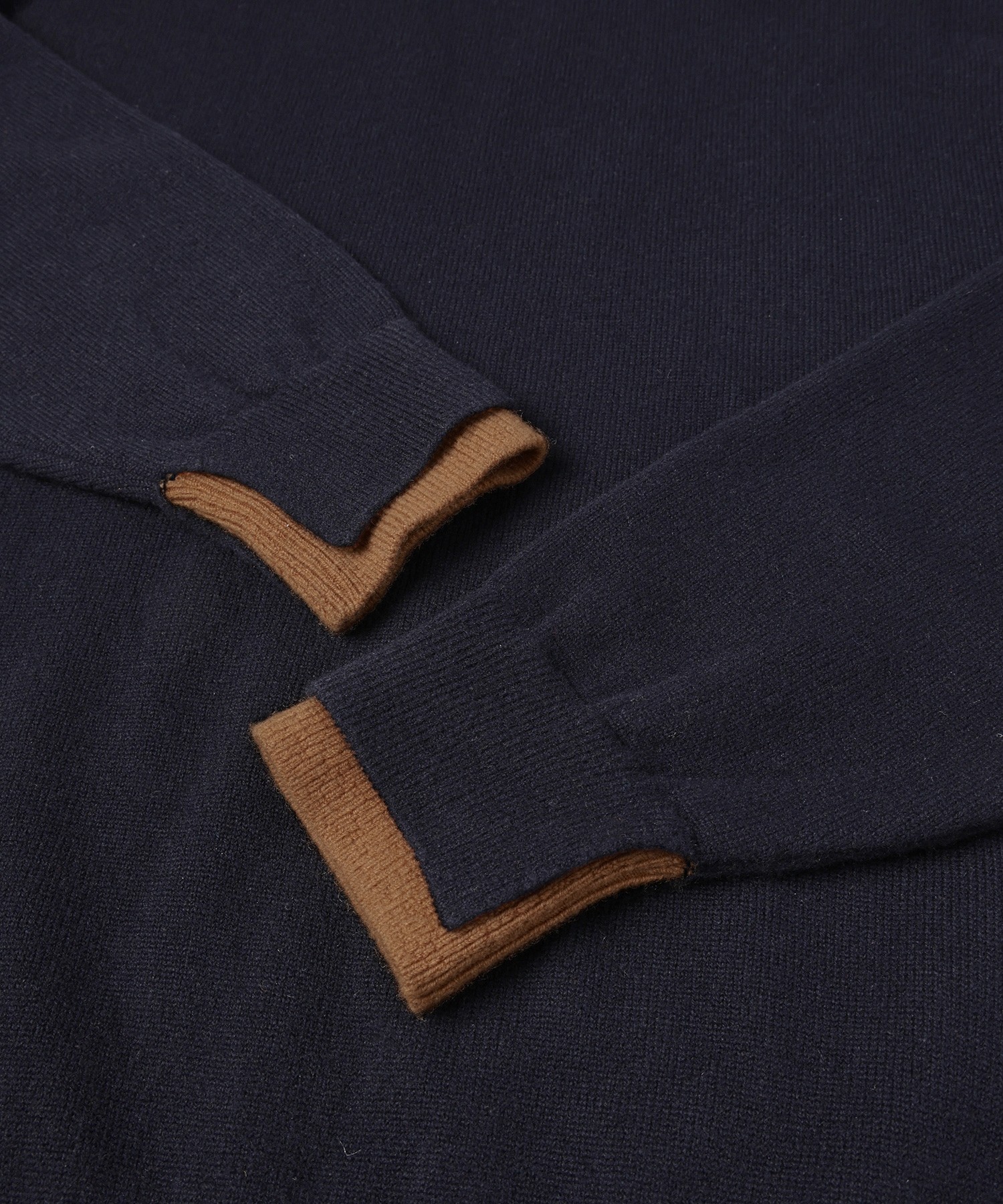 Layerd Rib Double Neck Pullover Knit