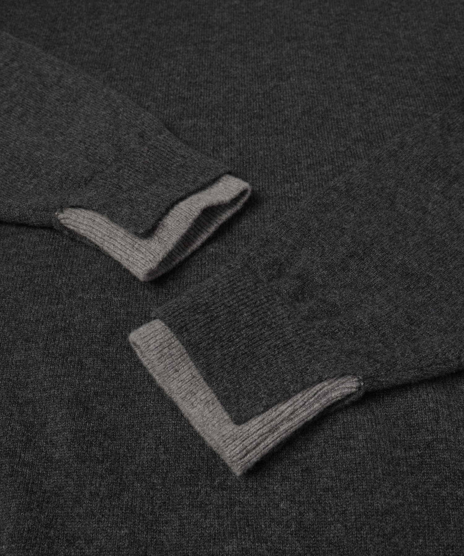 Layerd Rib Double Neck Pullover Knit