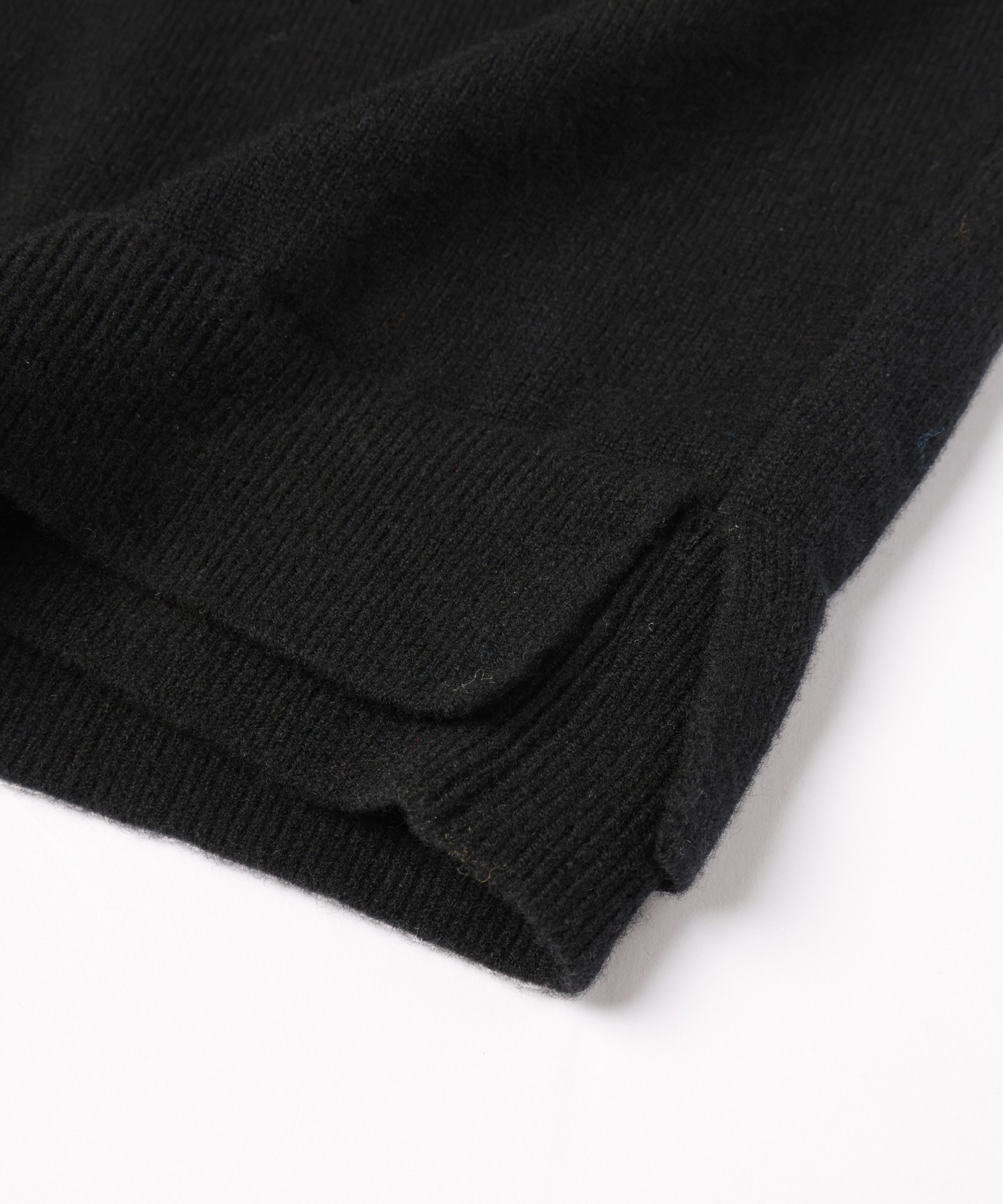 Layerd Rib Double Neck Pullover Knit