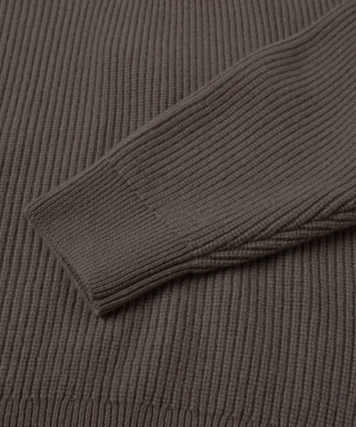 Double Zip Up Crew Neck Knit
