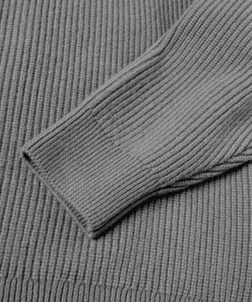 Double Zip Up Crew Neck Knit