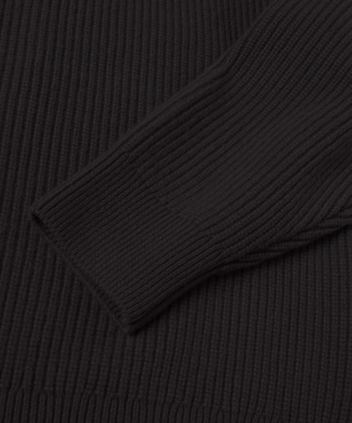 Double Zip Up Crew Neck Knit