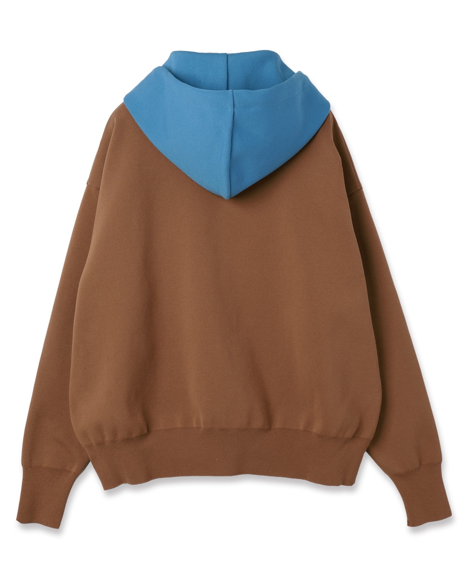 Embroidery Patch Half Zip Knit Hoodie