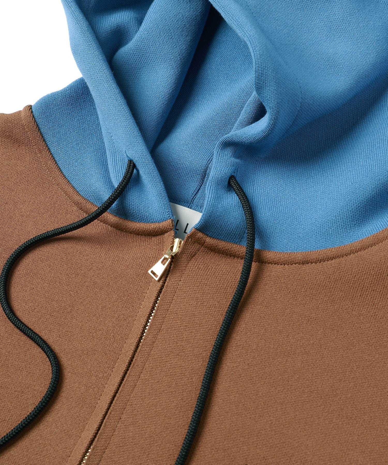 Embroidery Patch Half Zip Knit Hoodie