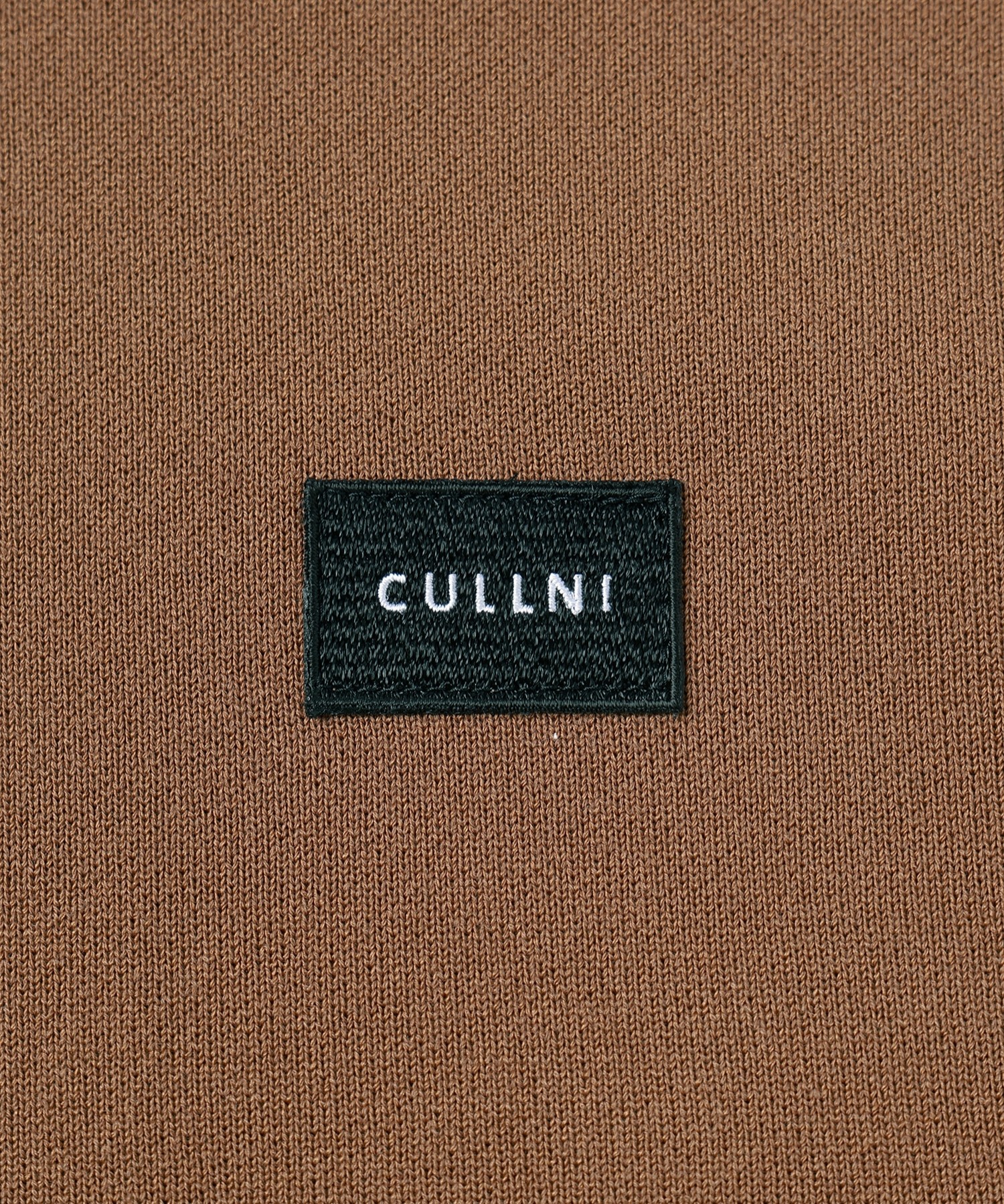 Embroidery Patch Half Zip Knit Hoodie