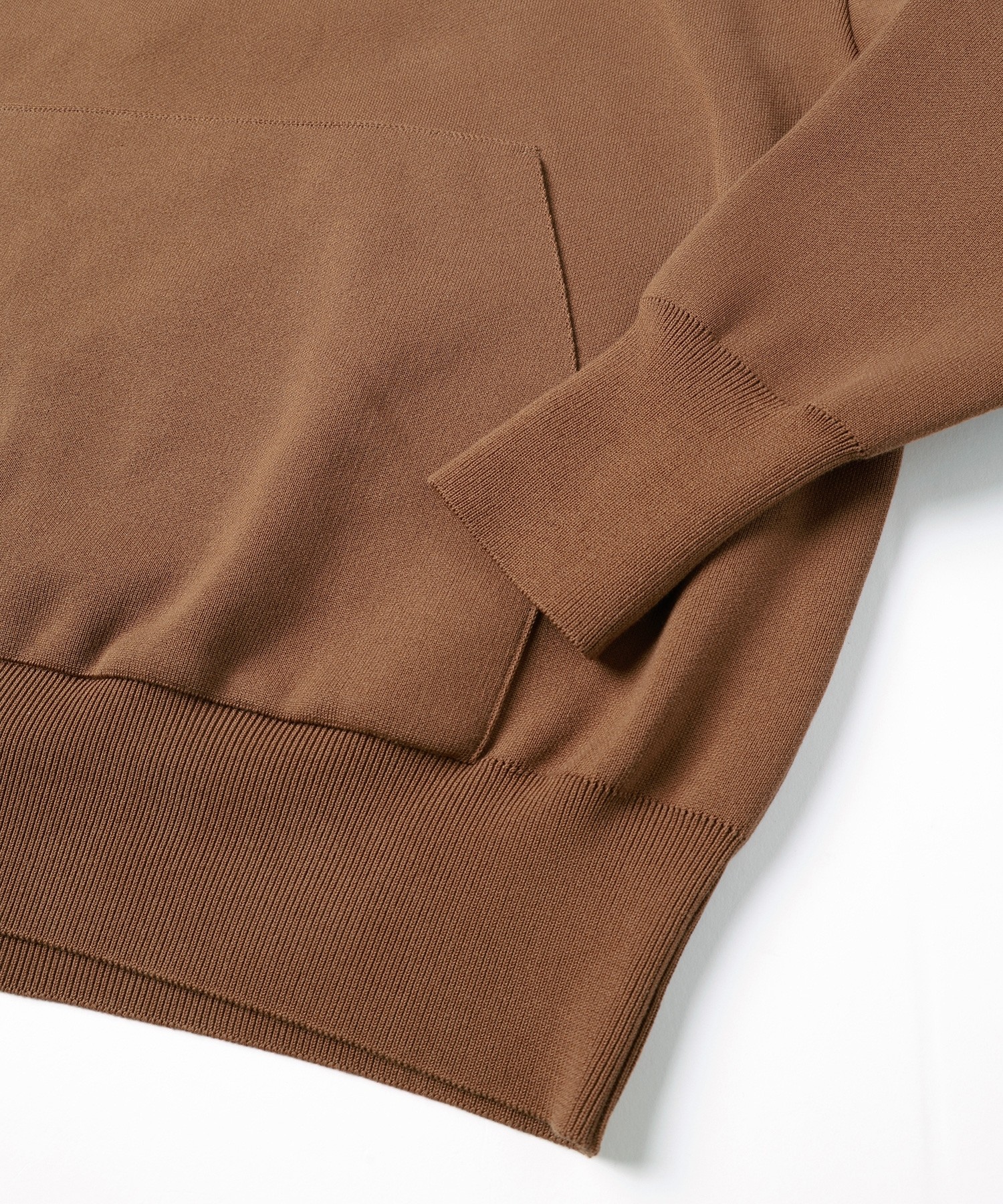 Embroidery Patch Half Zip Knit Hoodie