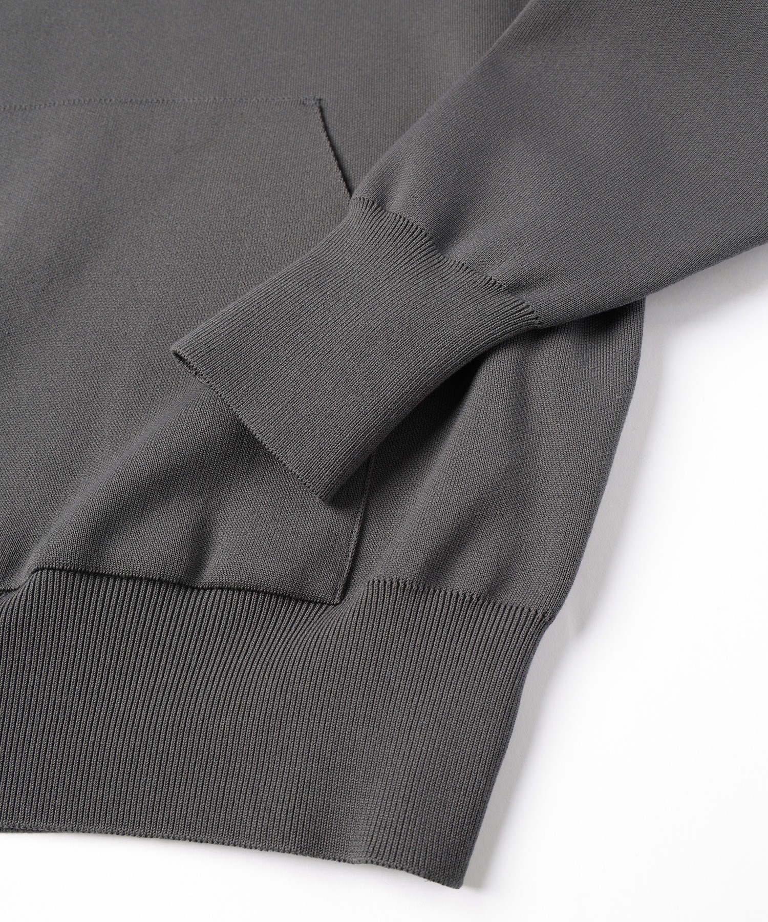 Embroidery Patch Half Zip Knit Hoodie