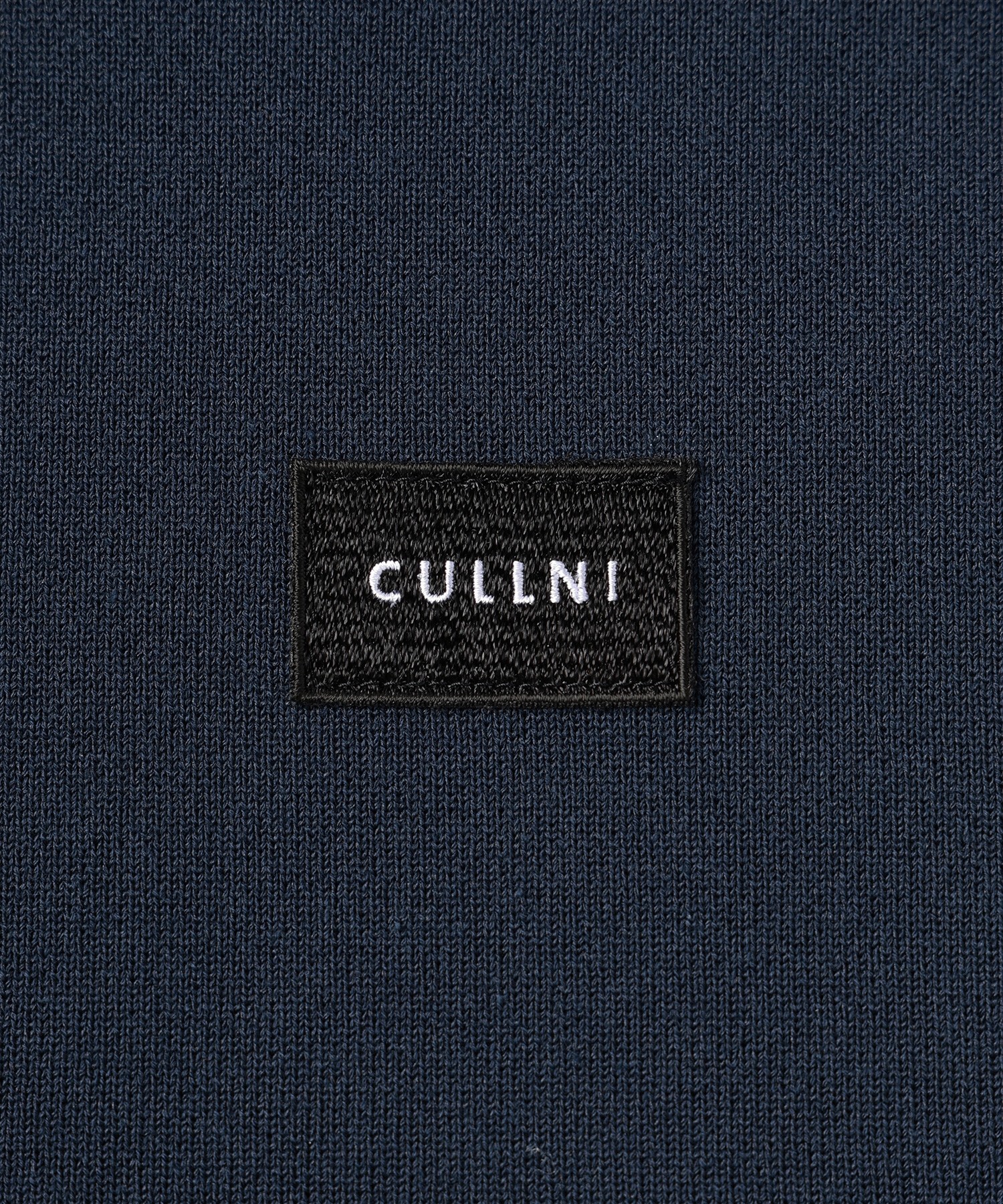 Embroidery Patch Half Zip Knit Hoodie