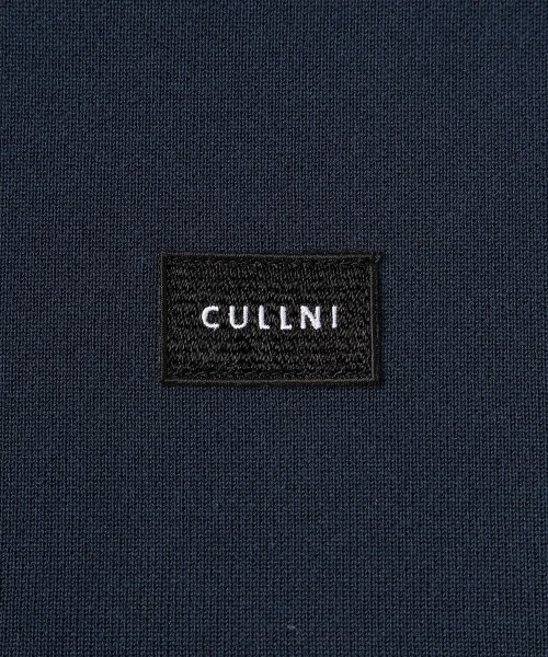 Embroidery Patch Half Zip Knit Hoodie