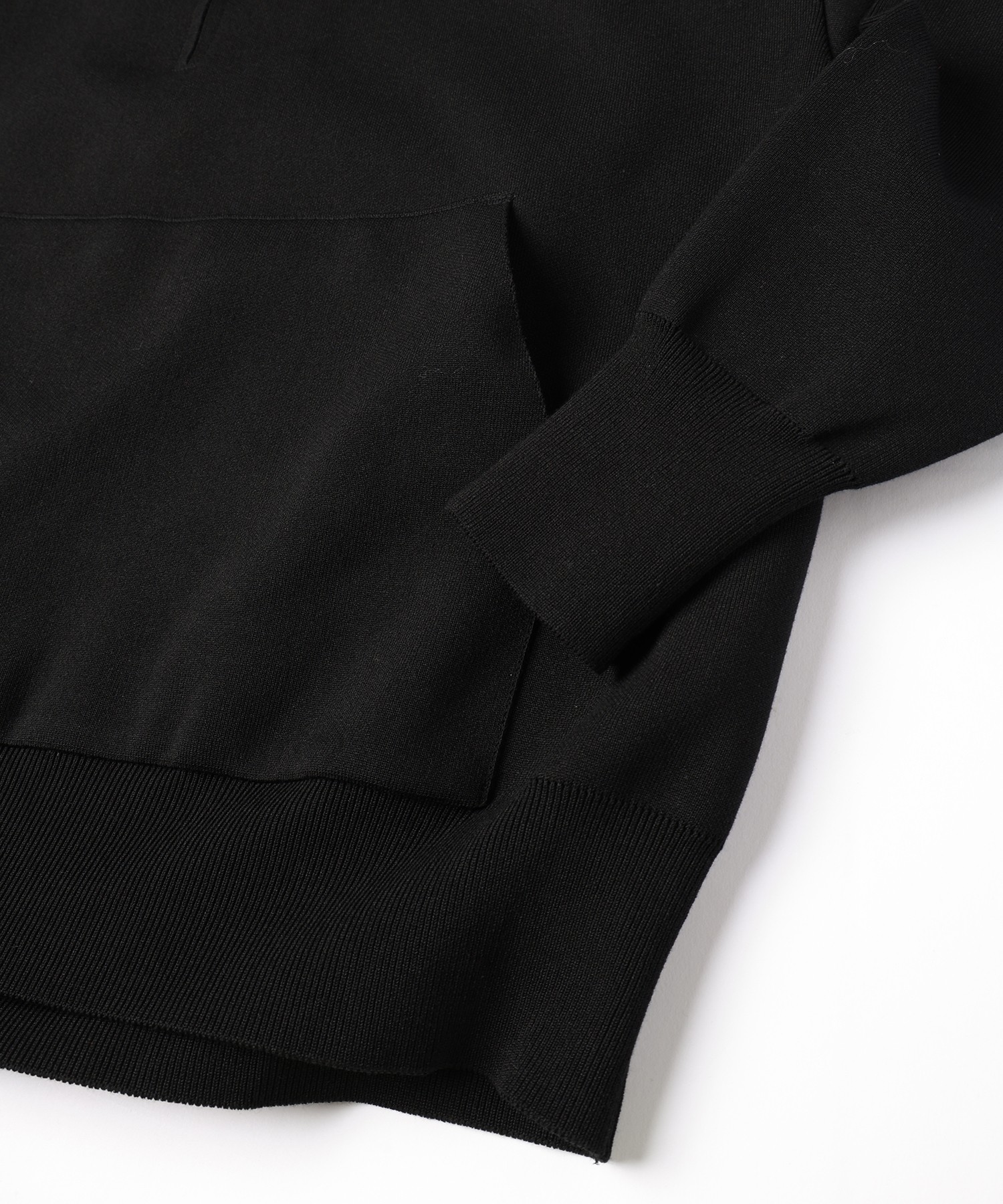 Embroidery Patch Half Zip Knit Hoodie