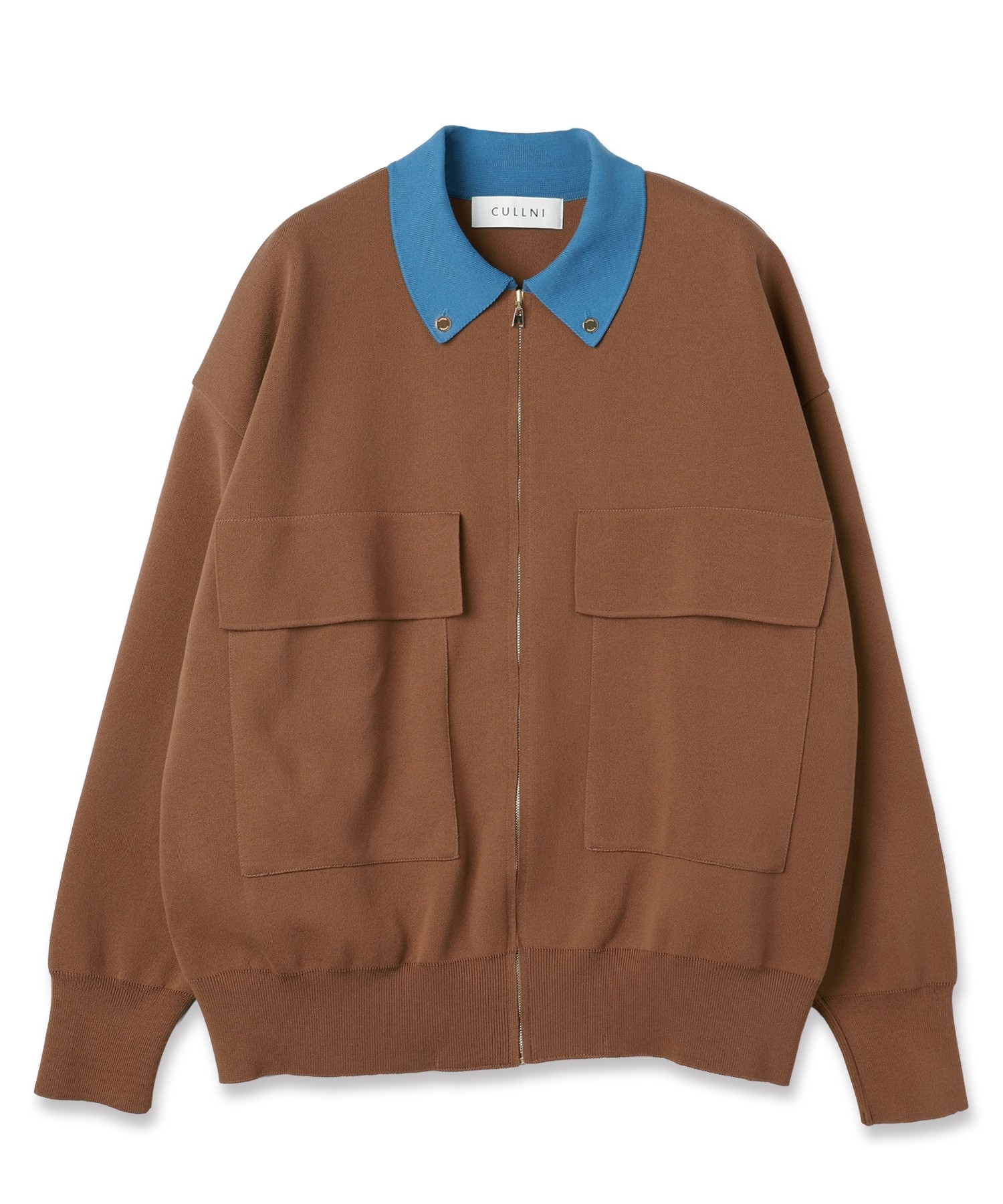 CULLNI ONLINE STORE / Big Pocket Zip Up Knit Jacket