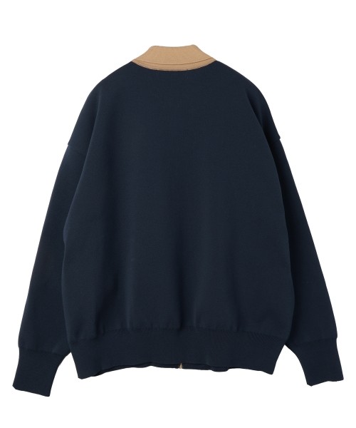 Big Pocket Zip Up Knit Jacket