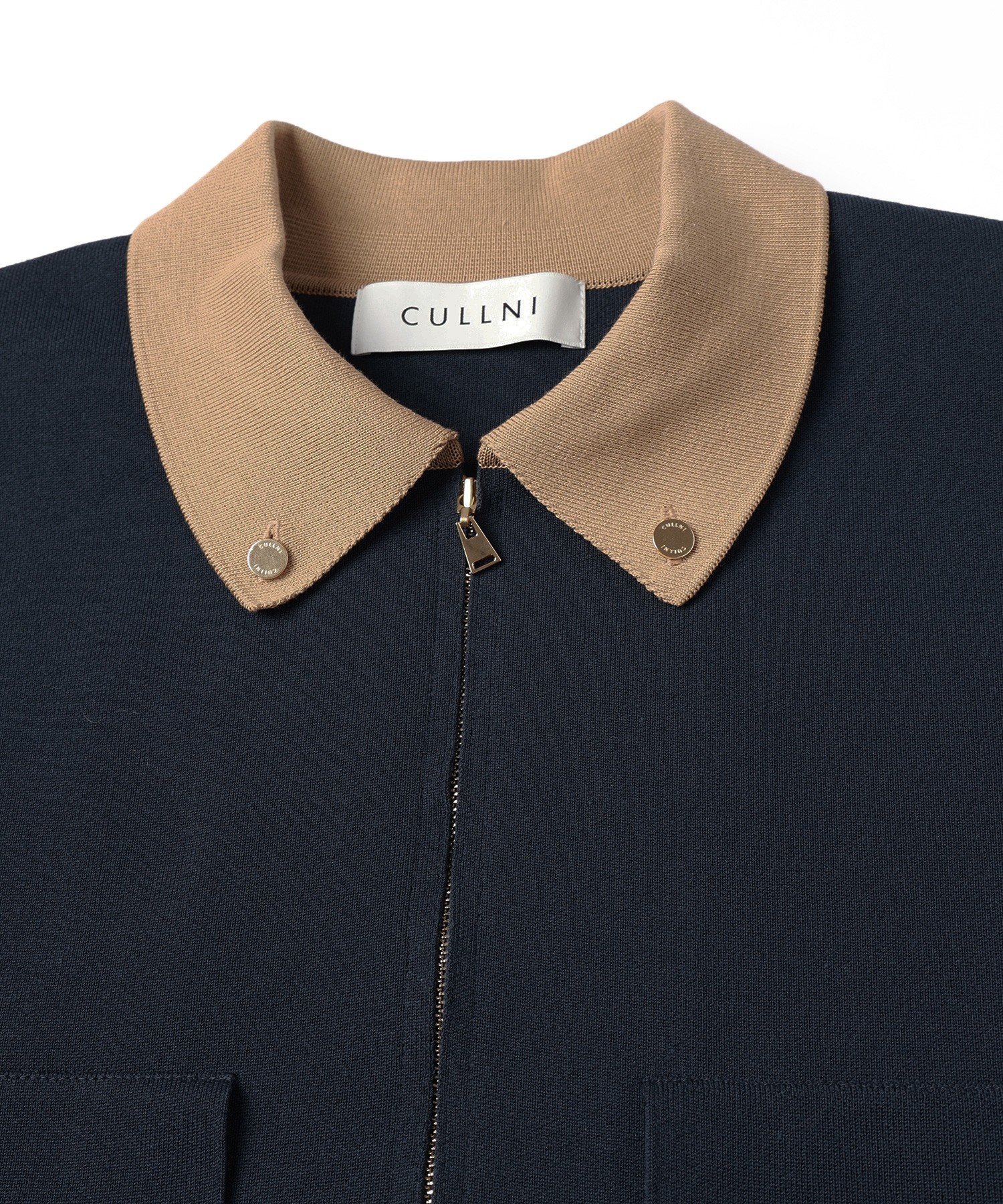 Big Pocket Zip Up Knit Jacket