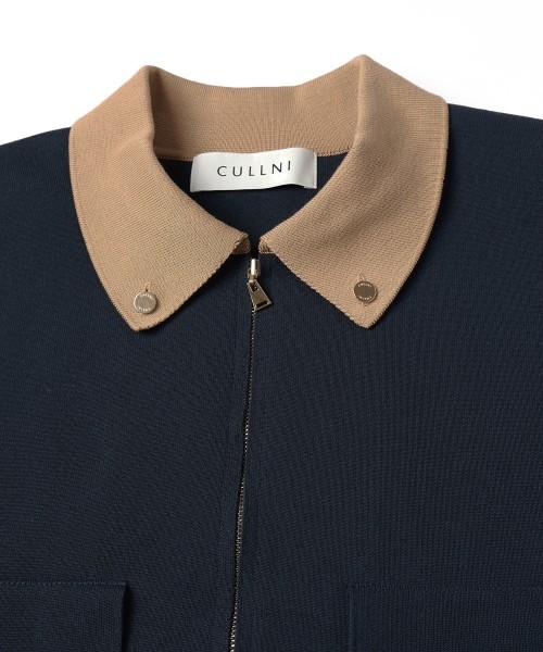 Big Pocket Zip Up Knit Jacket