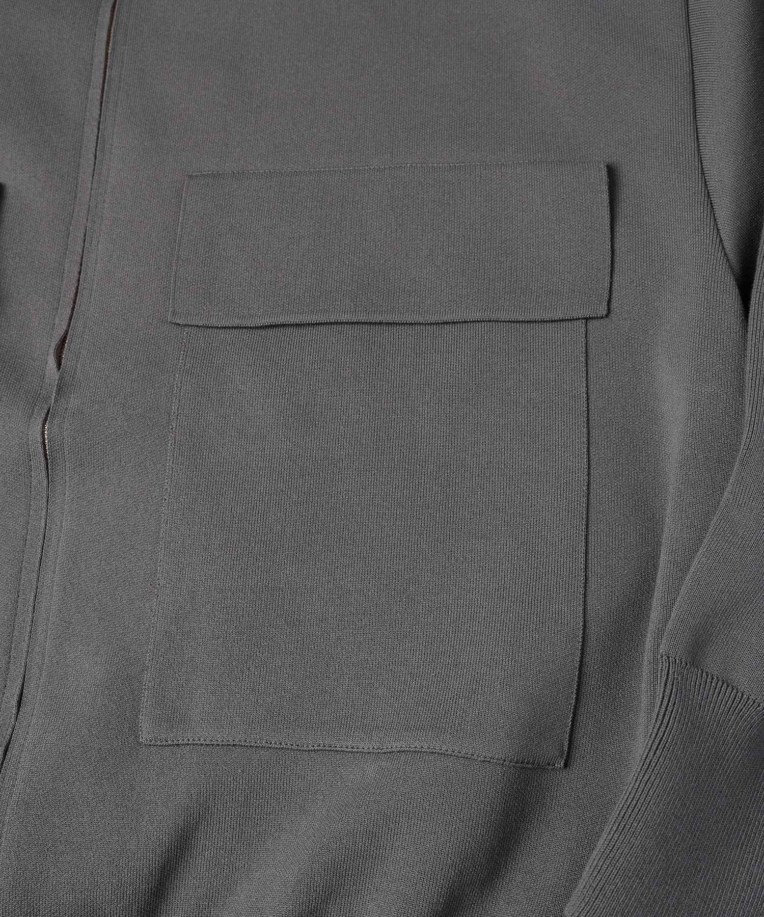 Big Pocket Zip Up Knit Jacket