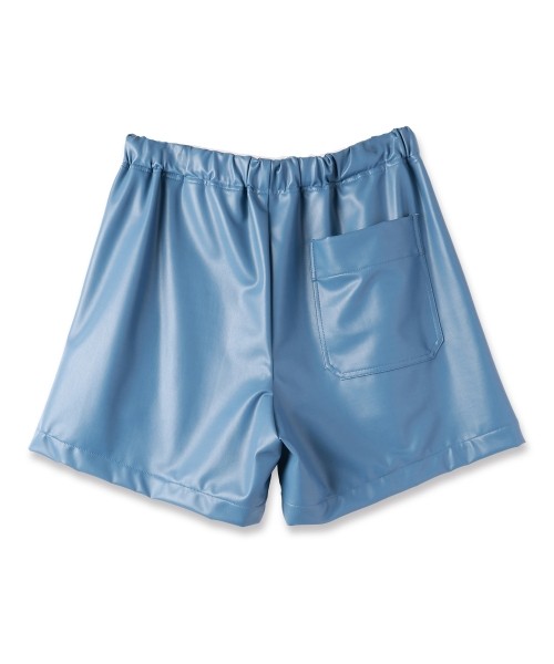 CULLNI ONLINE STORE / Faux Leather Nylon Belt Easy Short Pant