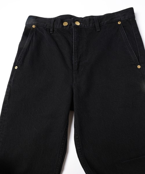 セール】side fringe wide denim pants／サイドフリンジライン