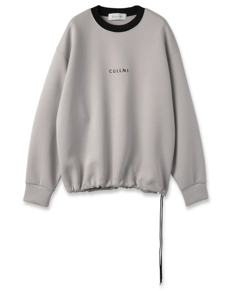 【人気デザイン】クルニ☆センターロゴ入りスウェット 襟切り替え 入手困難 CULLNI/クルニ｜【UNISEX】 大人の洗練、控えめワンポイントが