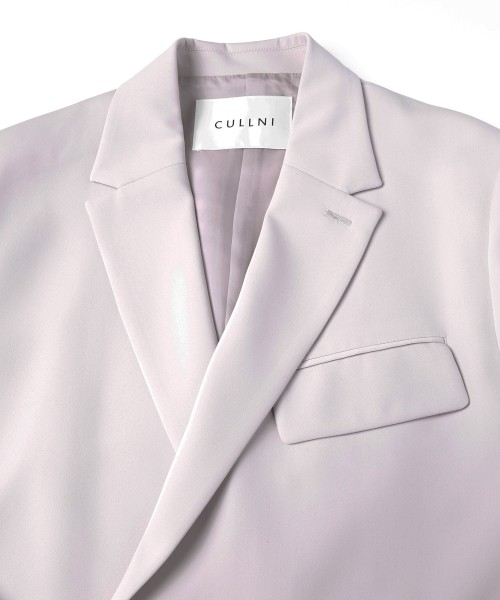 CULLNI ONLINE STORE / Double Satin Tailored Tie Locken Jacket