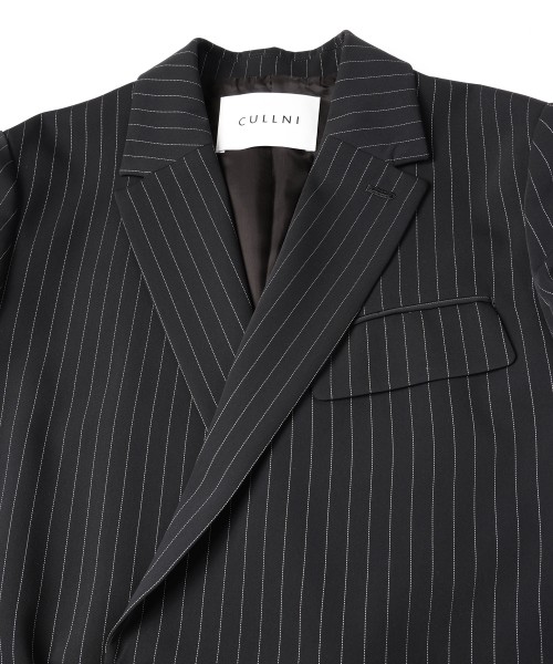 CULLNI ONLINE / Double Satin Stripe Tailored Tie Locken Jacket